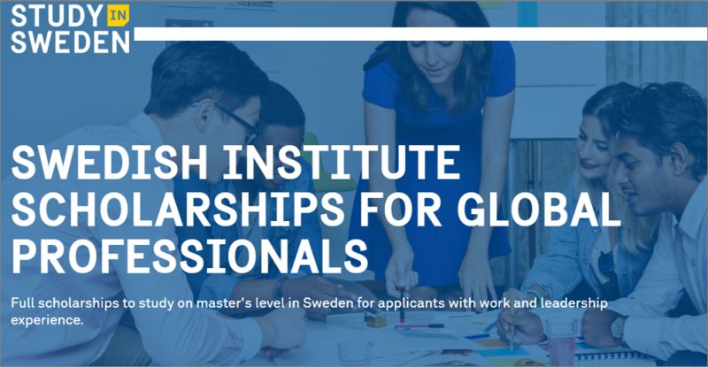 Swedish Institute Scholarships for International Students (Fully-funded)