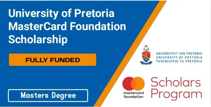 Mastercard Foundation Scholarship at University of Pretoria(Fully-funded)