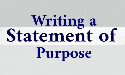 Writing a Statement of Purpose