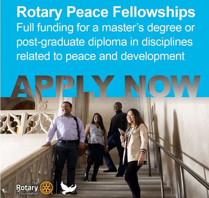 Rotary Peace Fellowship Program 2023-24(Fully-funded Scholarship for  International Students) | Opportunities for Youth