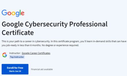 NEW Free Google Cybersecurity Professional Course (Certificate Award)