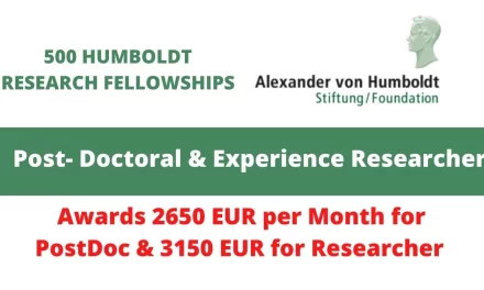 500 Humboldt Research Fellowships for International Applicants in Germany 2023-24(Fully-funded)