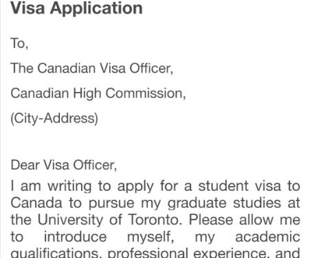 Sample of Motivation Letter for Your Canada Study Visa or Any other Country’s Study Visa