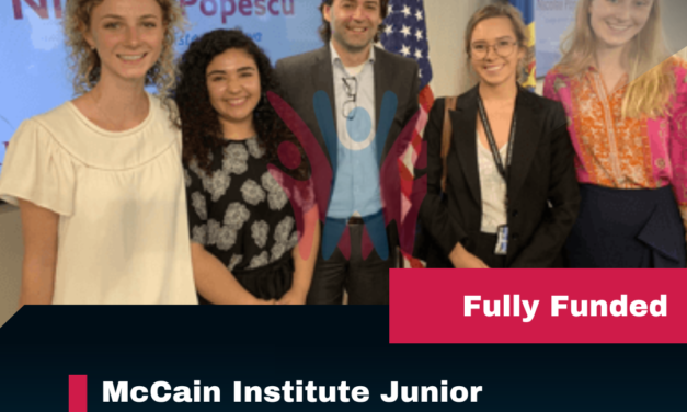 McCain Institute Junior Fellowships ( Fully Funded)
