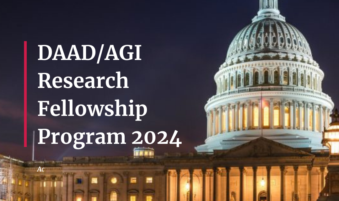 DAAD/AGI Research Fellowship Program 2024!