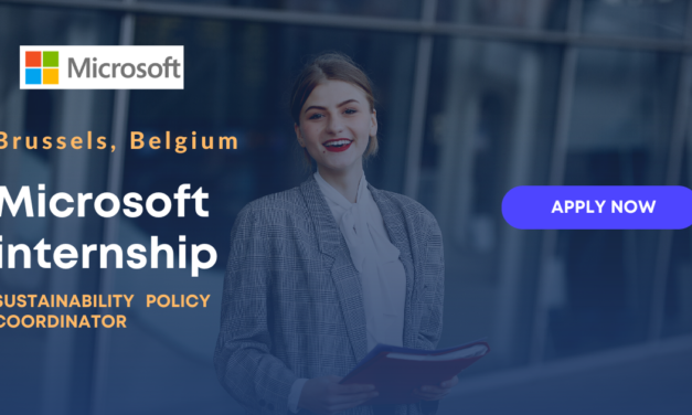 Microsoft Seeks Sustainability Policy Coordinator (Internship) for European Government Affairs Team