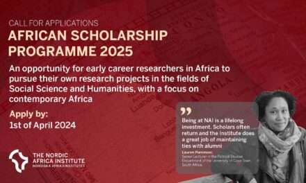 Nordic Africa Institute’s African Scholarship Programme 2025