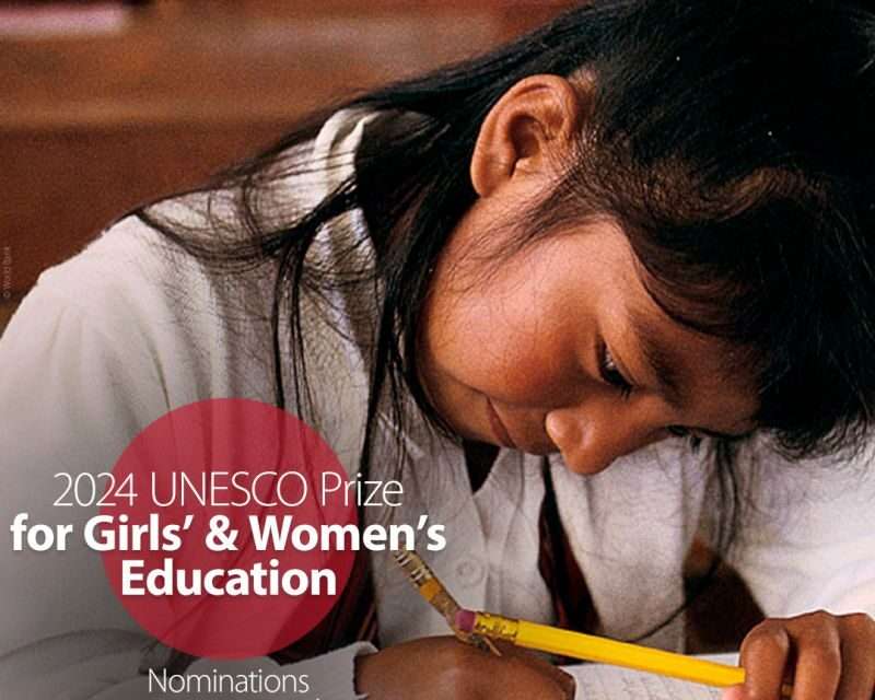 Call for Nominations: UNESCO Prize for Girls’ and Women’s Education 2024