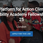 Global Platform for Action Climate and Sustainability Academy Fellowship 2024-25(Fully-funded to London, UK and open to all nationalities)