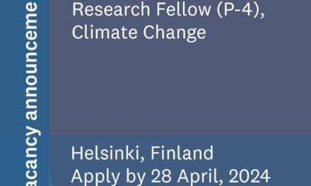 Job Opportunity! Become a Research Fellow (P-4) Climate Change at United Nations University (UNU), Finland