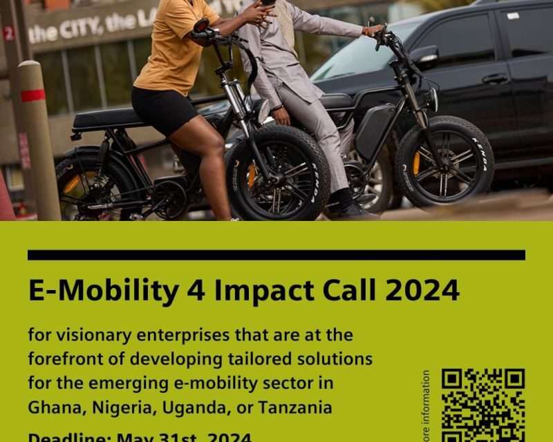 Siemens Stiftung’s E-Mobility 4 Impact Call 2024: Accelerating Electric Transport in Africa