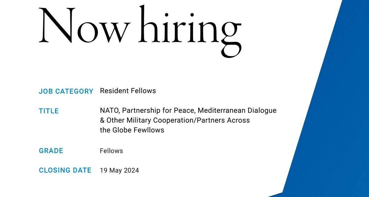 Applications now open for the NATO Defense College (NDC) Resident Fellowship Programme
