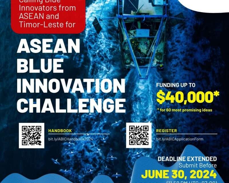 Apply! ASEAN Blue Innovation Challenge (ABIC) [Win up to USD 40,000]