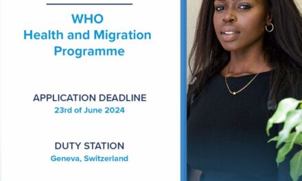 Join the WHO Health and Migration Programme as a Junior Professional Officer