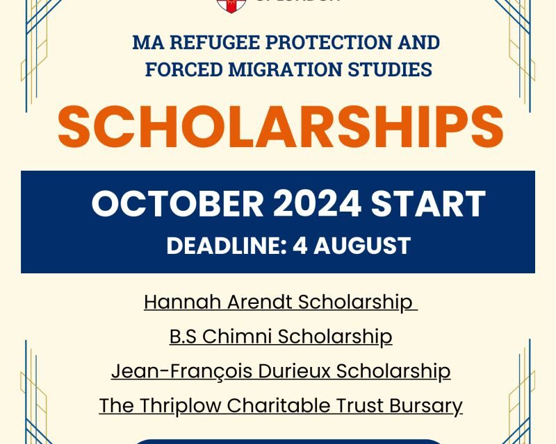 Apply for University of London’s MA Refugee Protection and Forced Migration Studies Scholarships