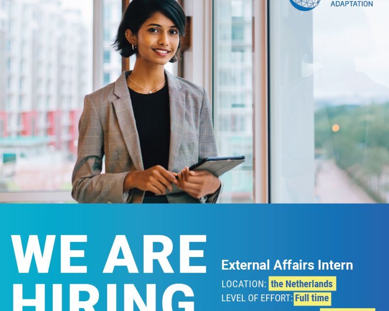 Apply to be an External Affairs Intern at the Global Center on Adaptation (GCA) ($500 per month)