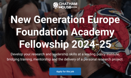 New Generation Europe Foundation Academy Fellowship 2024-25