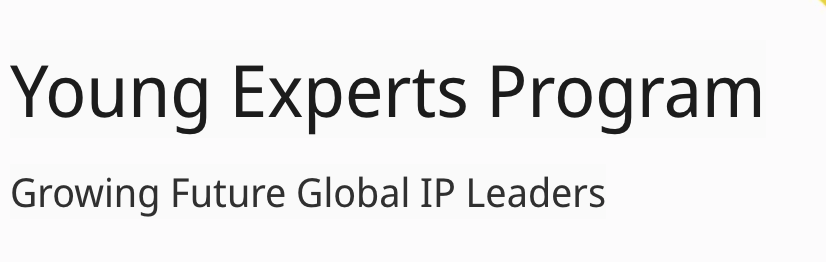 Young Experts Program: Growing Future Global IP Leaders