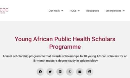 Apply Now: Young African Public Health Scholars Programme