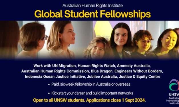 Global Student Fellowship program for UNSW Sydney Students (Paid Opportunity)