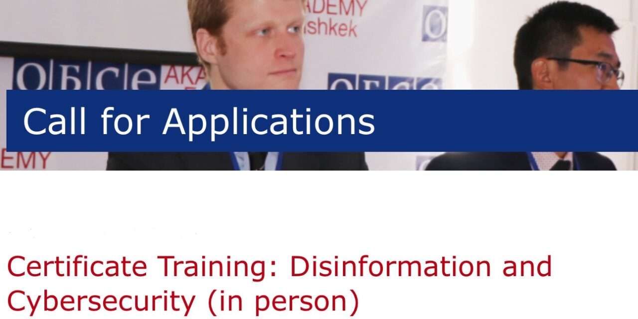 Certificate Training: Disinformation and Cybersecurity