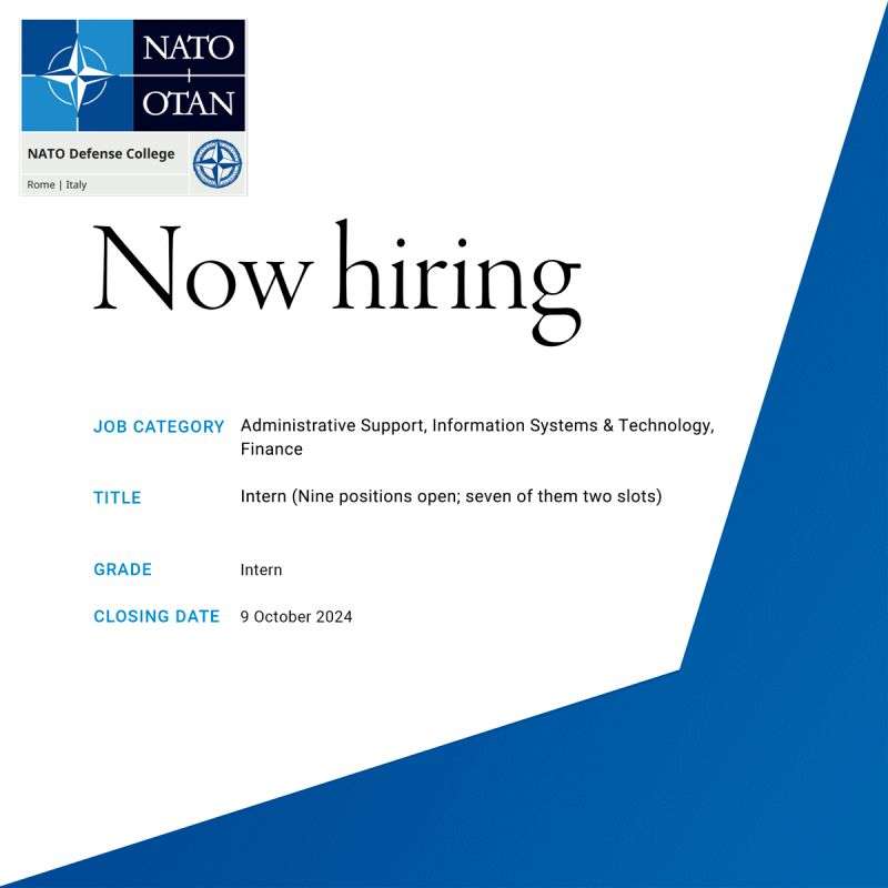 Internship Opportunities at NATO Defense College: Apply Now for 2024 Positions