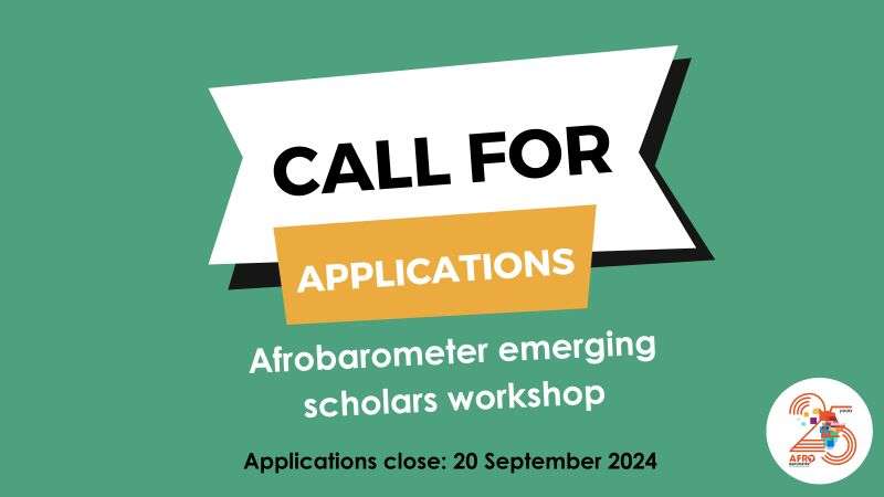 Apply Now: Afrobarometer Emerging Scholars Workshop for Early Career Researchers