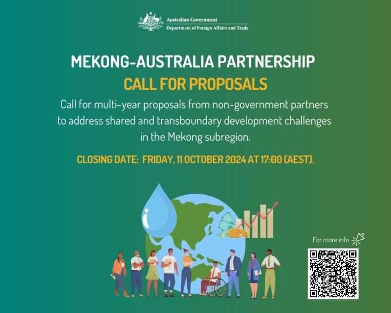 Call for Proposals: Mekong Australia Partnership (MAP) – Multi-Year Project Funding