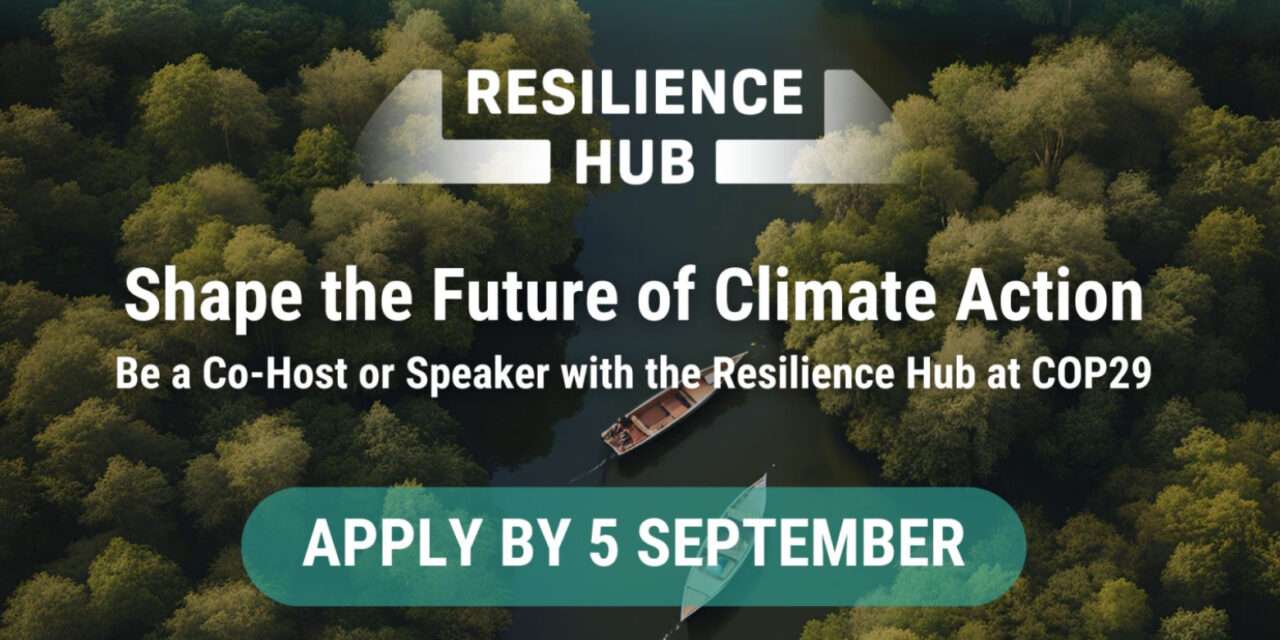 Call for Expressions of Interest: Resilience Hub Program at COP29