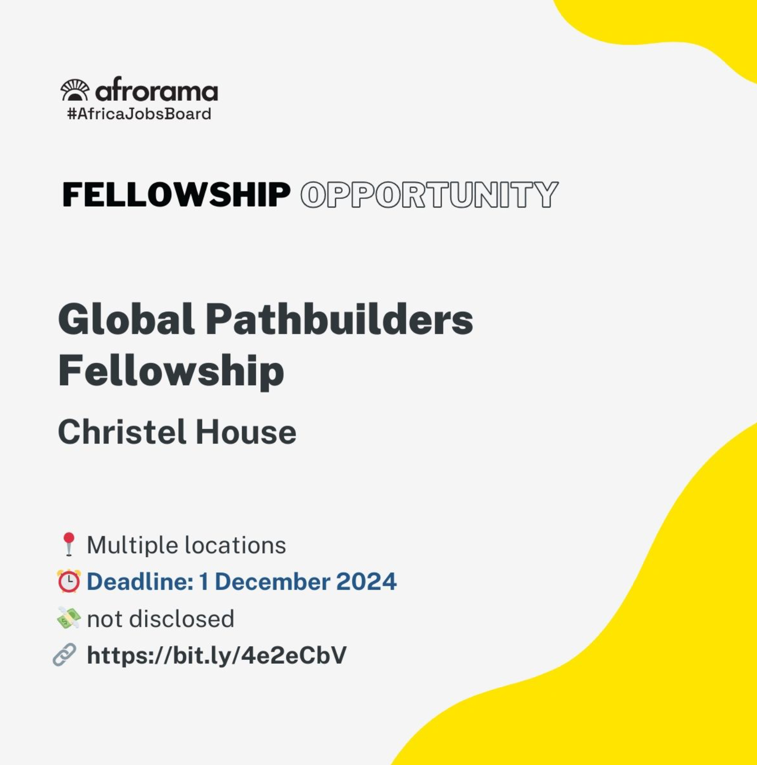 Christel House Global Pathbuilders Fellowship: Opportunity to Lead New Schools