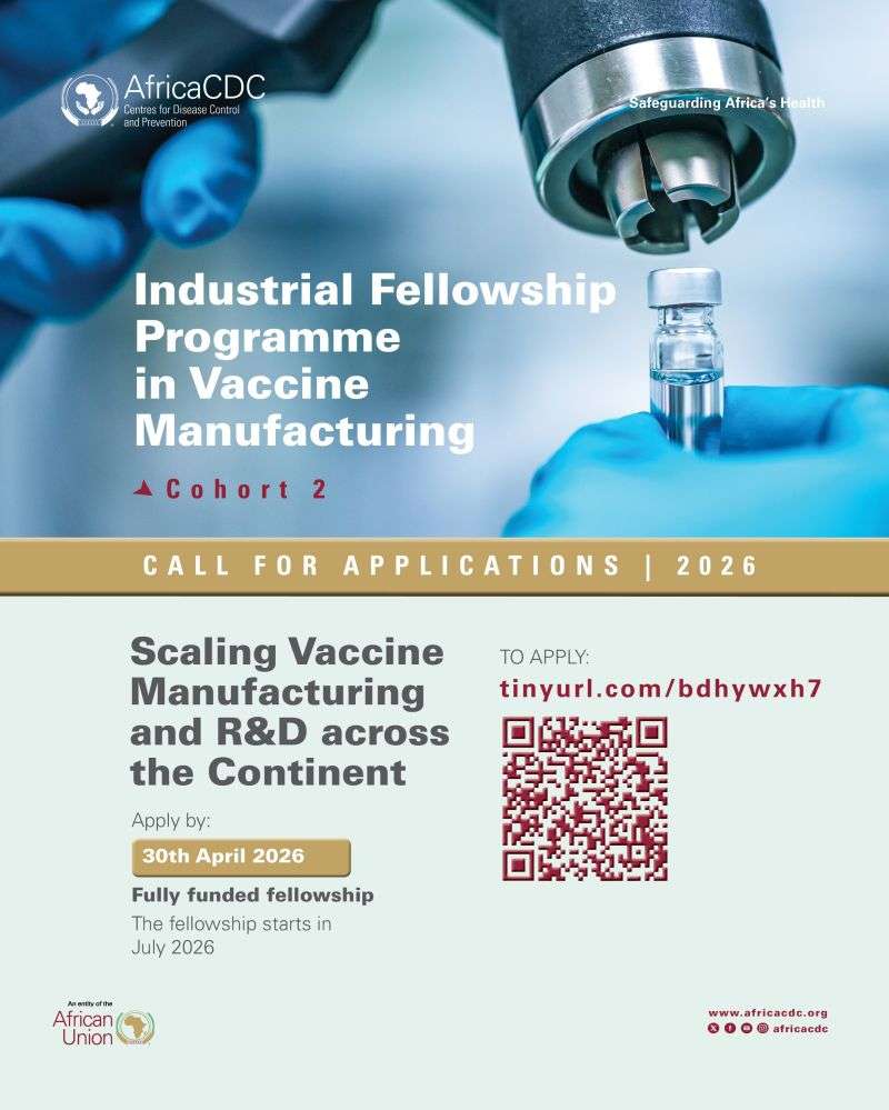 2027: Fully Funded Vaccine Manufacturing Training for African Graduates