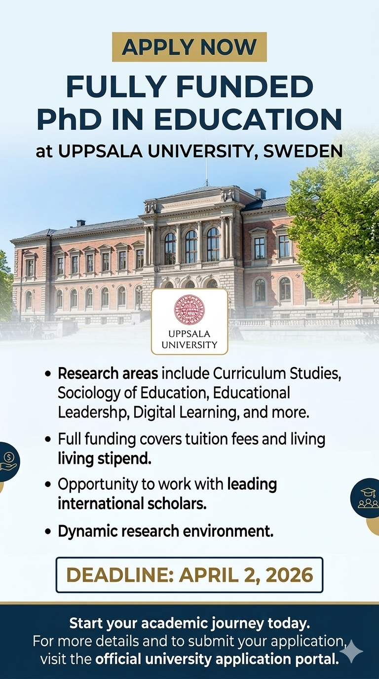 Uppsala University, Sweden – 2 Positions Available