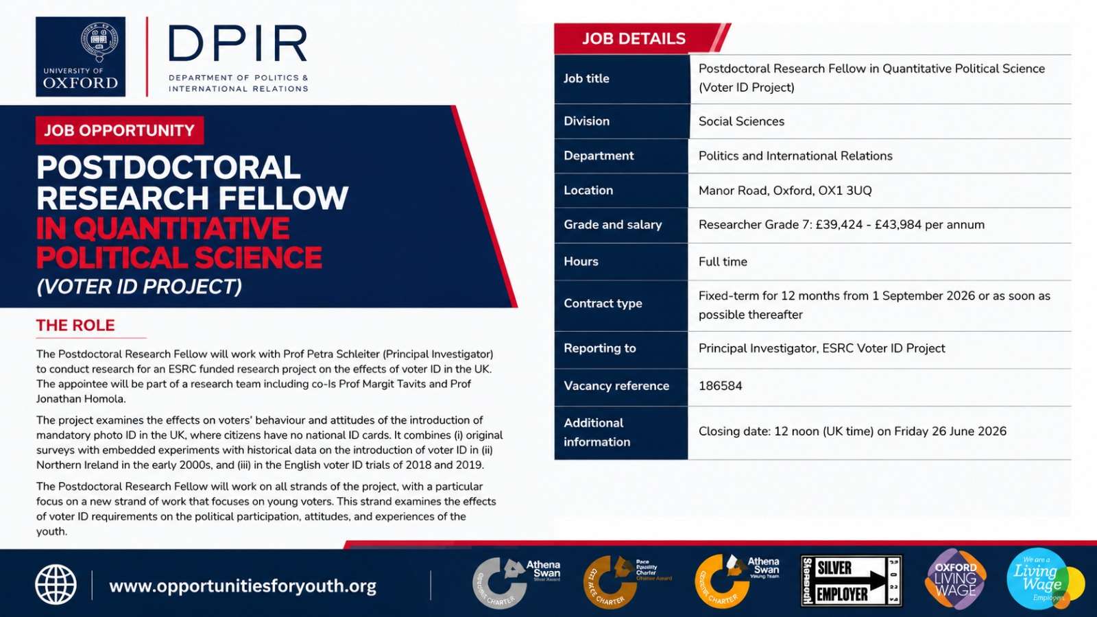 the University of Oxford (Voter ID Project)