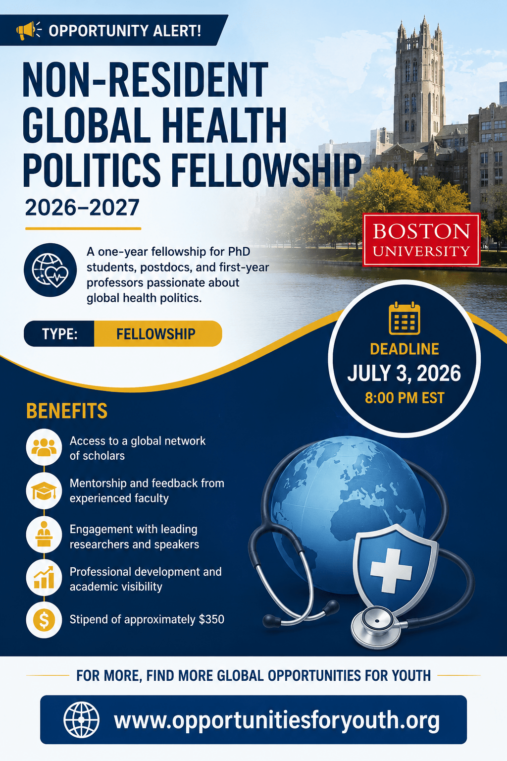 Resident Global Health Politics Fellowship 2026–2027: Fully Explained Guide for PhD Students, Postdocs, and Early-Career Scholars