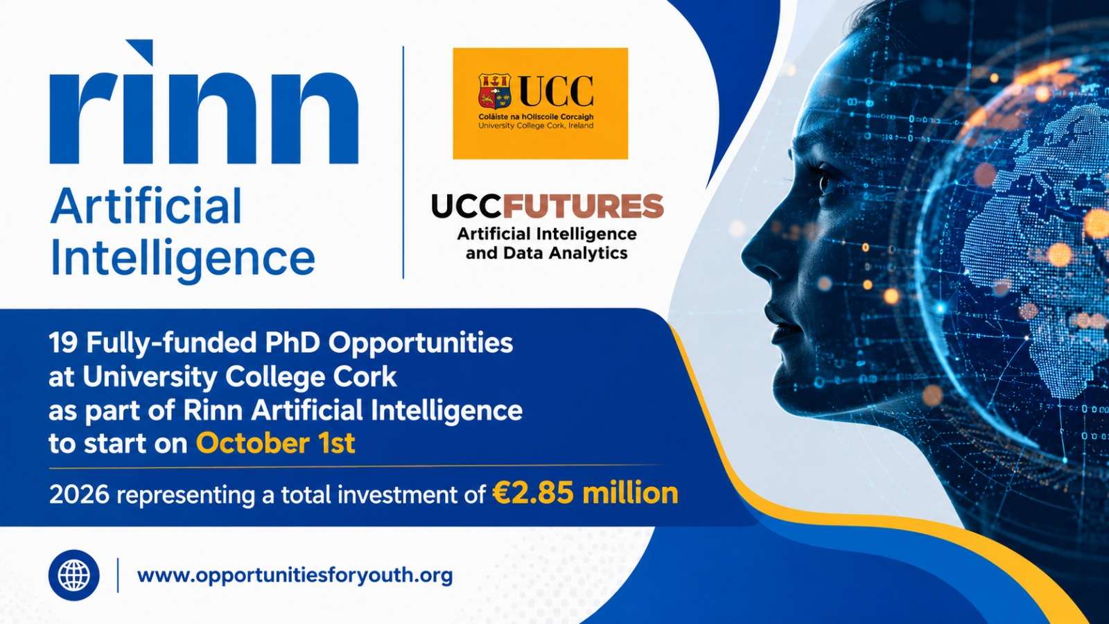 University College Cork Under the Rinn Artificial Intelligence Programme (Starting October 1, 2026) company logo