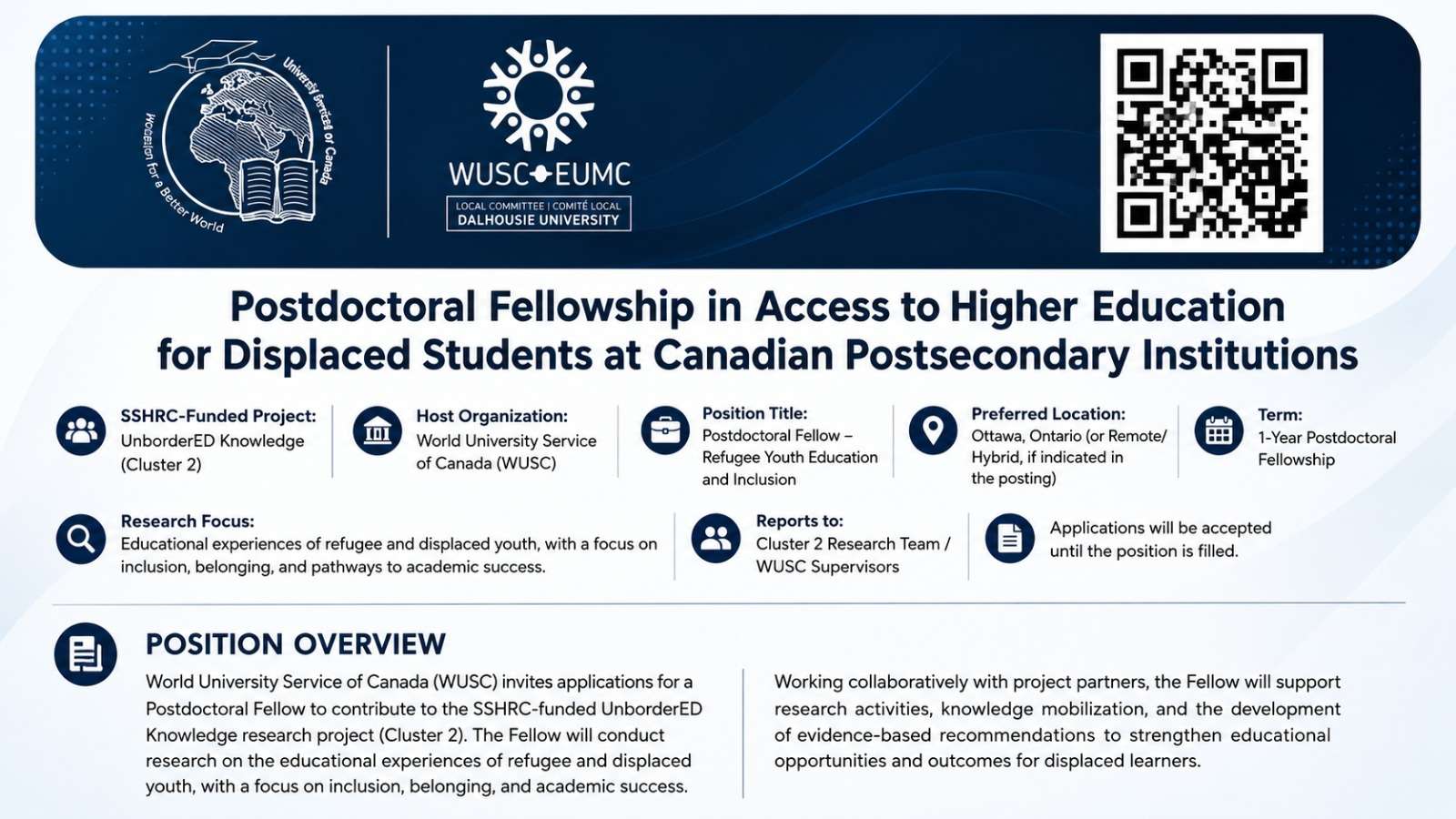 University of Ottawa Postdoctoral Fellowship 2026 for Researchers with Forced Migration Experience | Apply Now