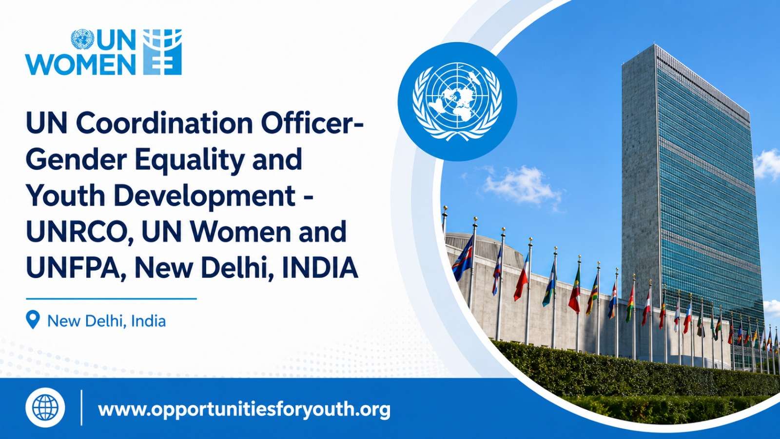 Gender Equality and Youth Development Job in India 2026: Join the United Nations and Drive Impact for Women and Young People