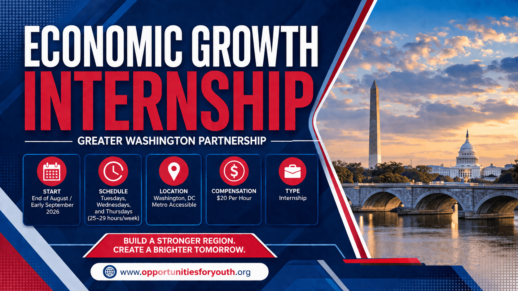 Greater Washington Partnership 2026 in Washington, DC (Paid Opportunity – $20 Per Hour) company logo