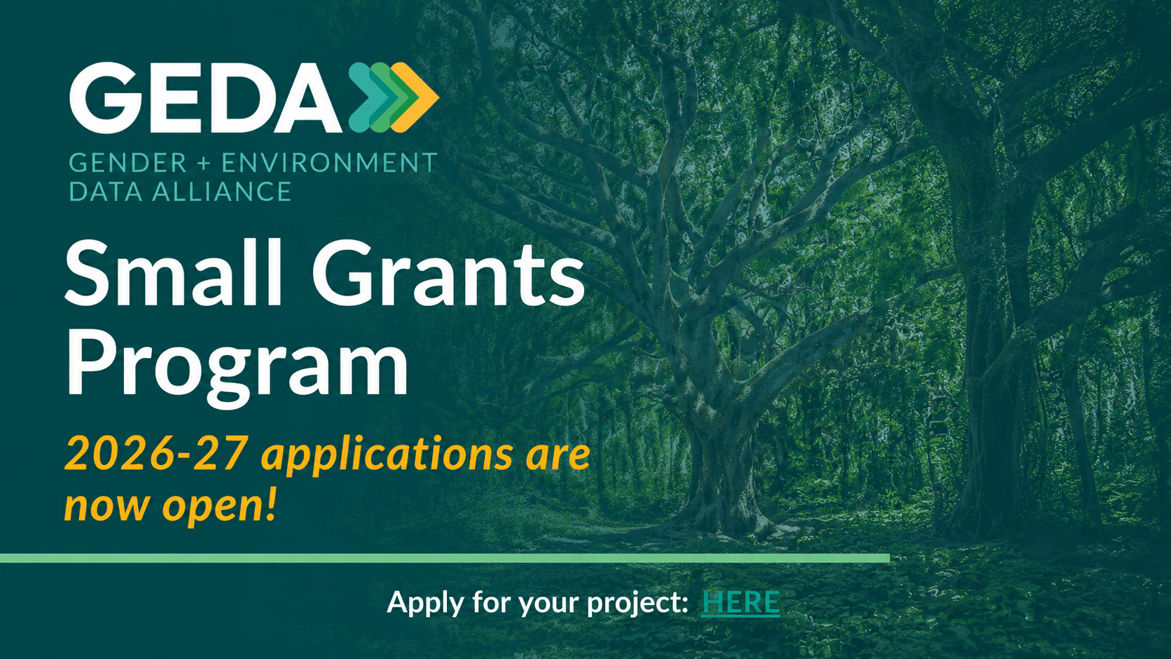 2027: Apply for Up to USD $15,000 to Advance Gender and Environment Data for Climate Action