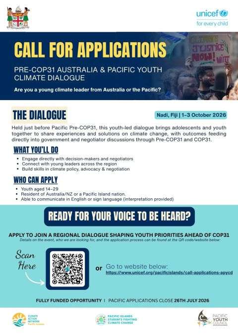 Conference of the Parties 31 Australia and Pacific Youth Climate Dialogue 2026 in Fiji (Fully Funded) company logo