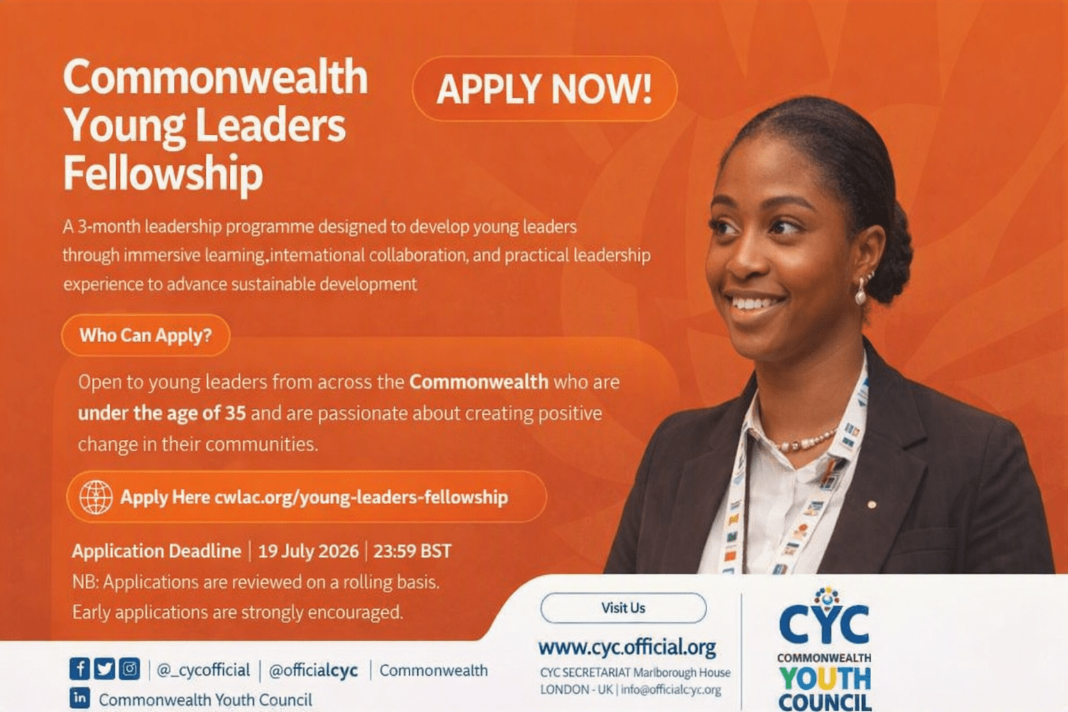 Month Leadership Programme for Young Leaders Across the Commonwealth