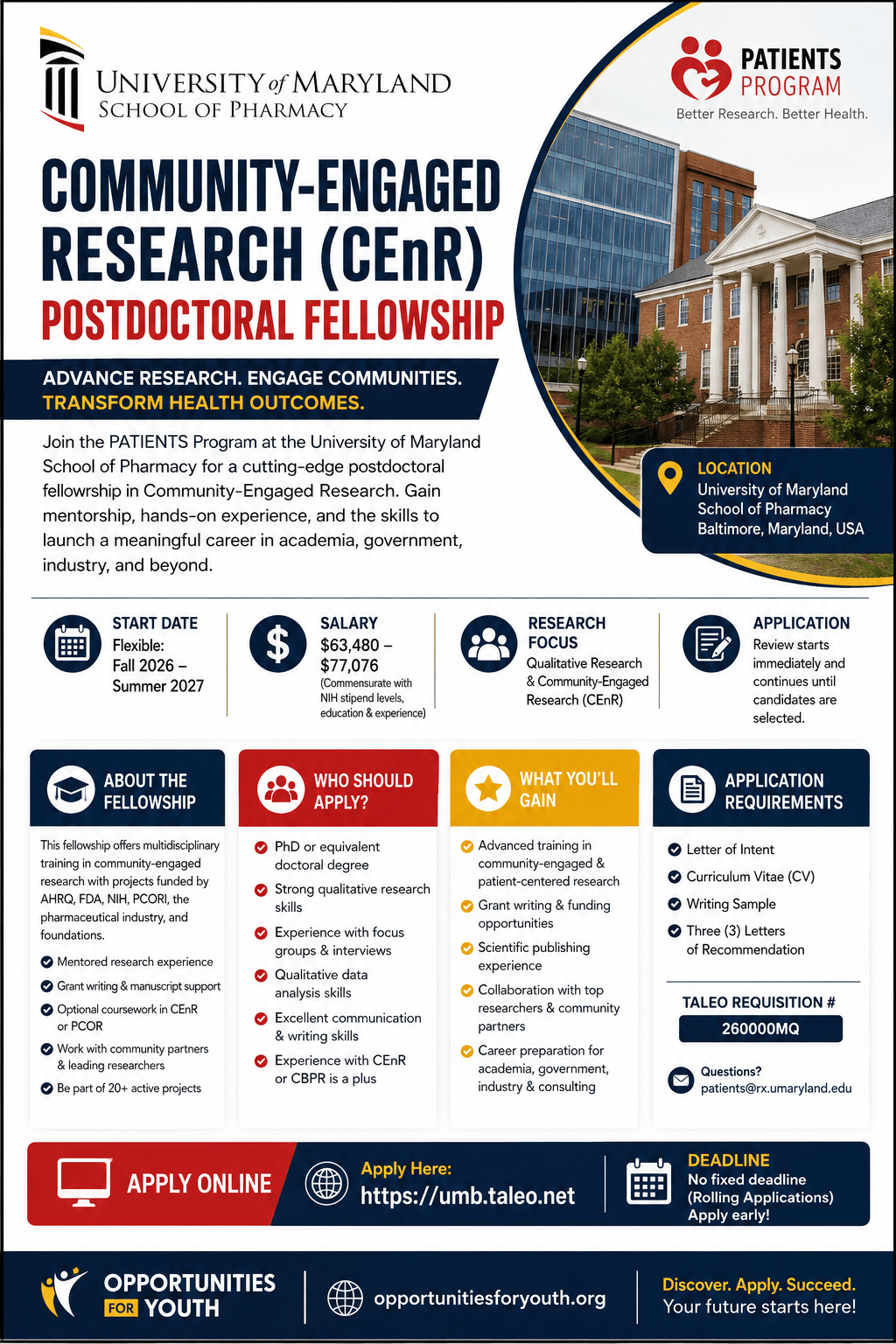 Engaged Research Postdoctoral Fellowship 2026–2027 in the United States company logo